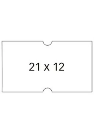 PAQ/6 ROLLOS DE 1000 ETIQUETAS BLANCAS 21X12MM REMOVIBLES