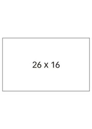 PAQ/6 ROLLOS DE 1000 ETIQUETAS BLANCAS 26X16MM REMOVIBLES