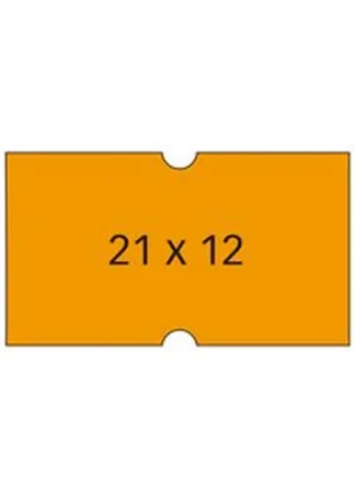 PAQ/6 ROLLOS DE 1000 ETIQUETAS NARANJA 21X12MM REMOVIBLES