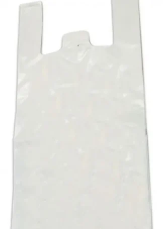 PAQ/70 BOLSA CAMISETA 35X50 BLANCAS RECICLADAS