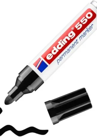 C/10 ROTULADOR EDDING 550 NEGRO MARCADOR PERMANENTE
