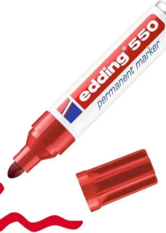 C/10 ROTULADOR EDDING 550 ROJO MARCADOR PERMANENTE