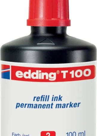 BOTE DE TINTA ROTULADOR EDDING T-100 100ML ROJO