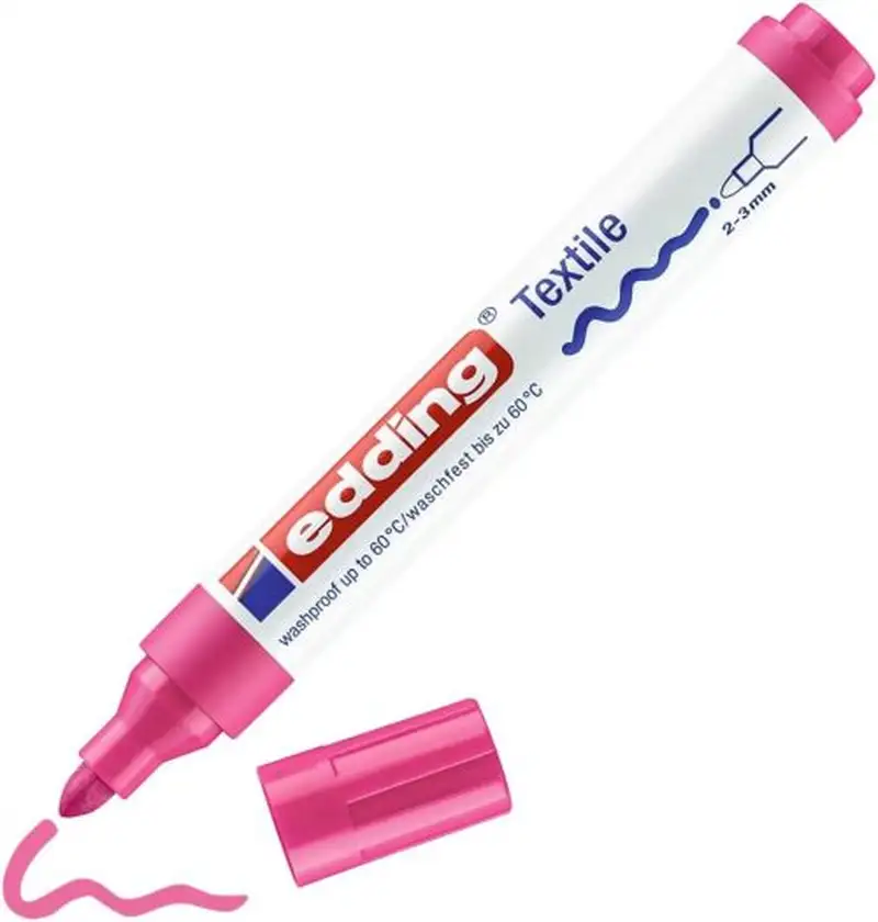 C/10 ROTULADOR EDDING 4500 TEXTIL COLOR ROSA 09