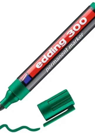 C/10 ROTULADOR EDDING 300 VERDE MARCADOR PERMANENTE