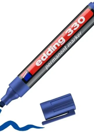 C/10 ROTULADOR EDDING 330 AZUL MARCADOR PUNTA BISELADA