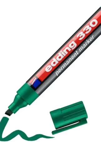 C/10 ROTULADOR EDDING 330 VERDE MARCADOR PUNTA BISELADA