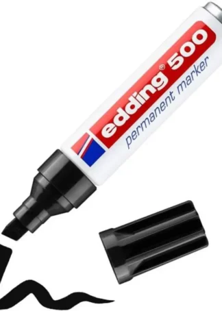 C/10 ROTULADOR EDDING 500 NEGRO MARCADOR PUNTA BISELADA