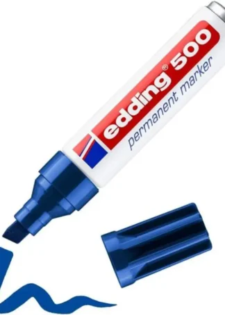 C/10 ROTULADOR EDDING 500 AZUL MARCADOR PUNTA BISELADA