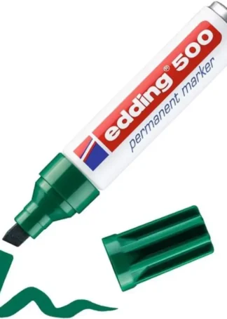 C/10 ROTULADOR EDDING 500 VERDE MARCADOR PUNTA BISELADA