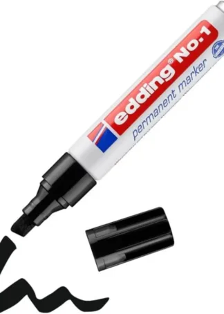 C/10 ROTULADOR EDDING Nº1 NEGRO 01 PERMANENTE P. BISELADA