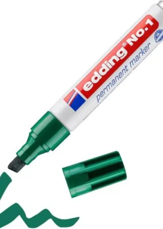 C/10 ROTULADOR EDDING Nº1 VERDE 04 PERMANENTE P. BISELADA