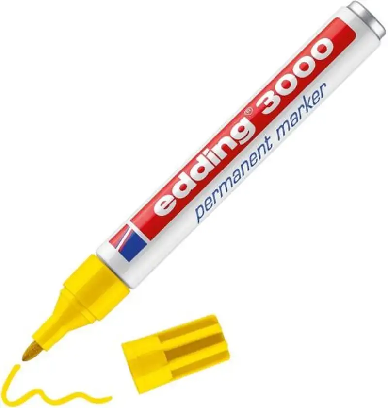 C/10 ROTULADOR EDDING 3000 AMARILLO MARCADOR PERMANENTE