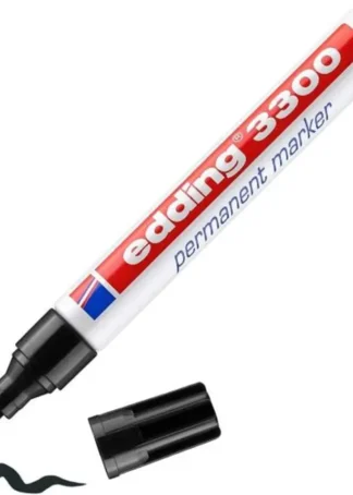 C/10 ROTULADOR EDDING 3300 NEGRO MARCADOR PUNTA BISELADA