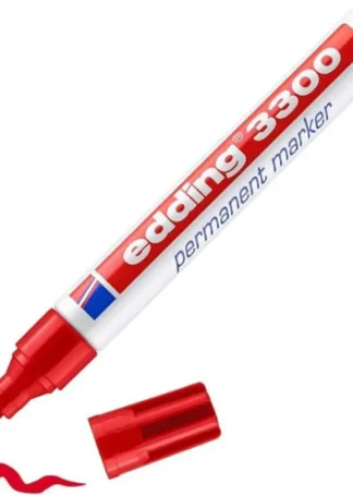 C/10 ROTULADOR EDDING 3300 ROJO MARCADOR PUNTA BISELADA