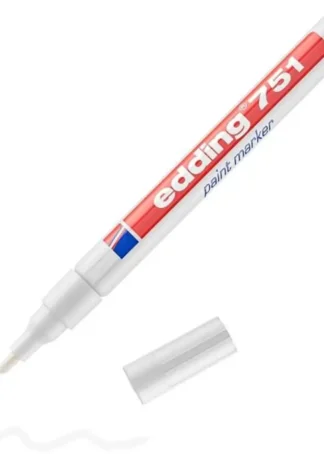 C/10 ROTULADOR EDDING 751 PUNTA REDONDA DE FIBRA BLANCO