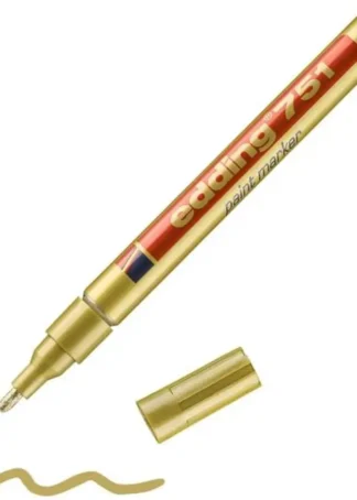 C/10 ROTULADOR EDDING 751 PUNTA REDONDA DE FIBRA ORO