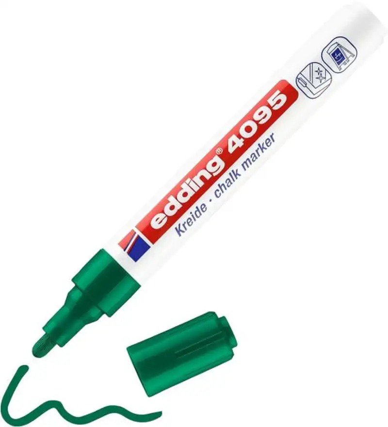 C/10 ROTULADOR EDDING 4095 VERDE MARCADOR TIZA LIQUIDA