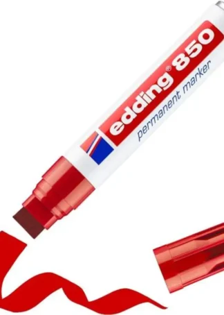 C/5 ROTULADORES EDDING 850 ROJO PERMANENTE PUNTA BISELADA