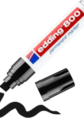 C/5 ROTULADOR EDDING 800 NEGRO PERMANENTE PUNTA BISELADA