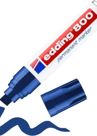 C/5 ROTULADOR EDDING 800 AZUL PERMANENTE PUNTA BISELADA
