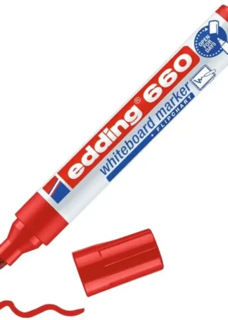 C/10 ROTULADOR EDDING 660 ROJO PIZARRA BLANCA