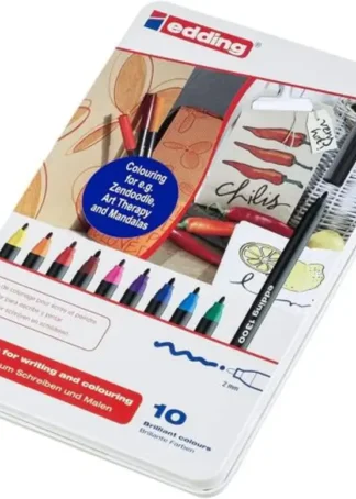 CAJA METALICA 10 ROTULADORES EDDING 1300 COLORES SURTIDOS