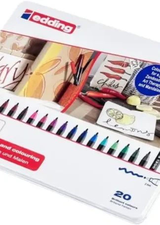 CAJA METALICA 20 ROTULADORES EDDING 1300 COLORES SURTIDOS
