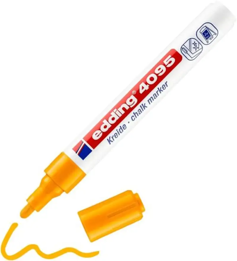 C/10 ROTULADOR EDDING 4095 NARANJA MARCADOR TIZA LIQUIDA