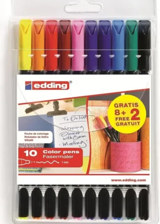 ESTUCHE 8+2 EDDING 1200 COLORES SURTIDOS