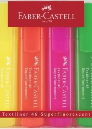 ESTUCHE 4 MARCADORES FLUORESCENTES TEXTLINER 46 SURTIDOS