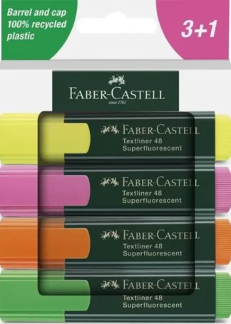 ESTUCHE 3+1 MARCADOR TEXTLINER 48 COLORES SURTIDOS