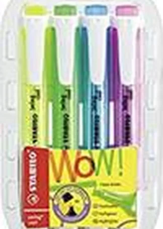 ESTUCHE 4 MARCADORES FLUORESCENTES STABILO SWING COOL