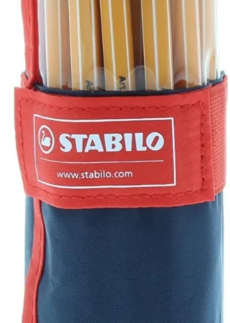 ESTUCHE 25 COLORES ROLLERSET STABILO POINT 88 PUNTA FIBRA