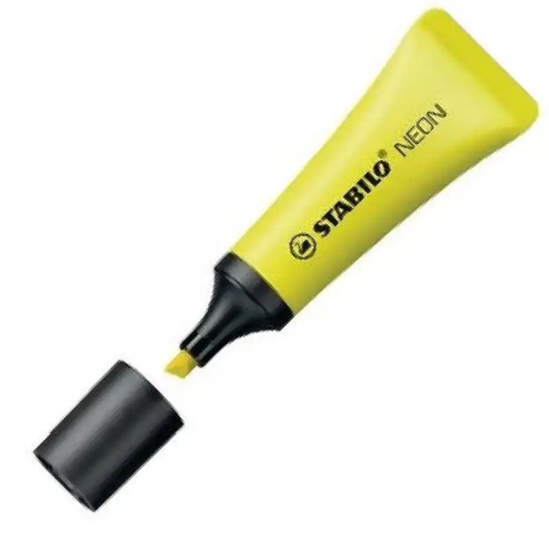 C/10 MARCADORES FLUORESCENTES AMARILLO STABILO NEON