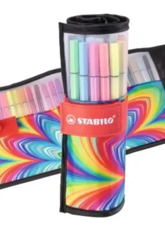 ESTUCHE 25 COLORES ROLLERSET ARTY STABILO PEN 68