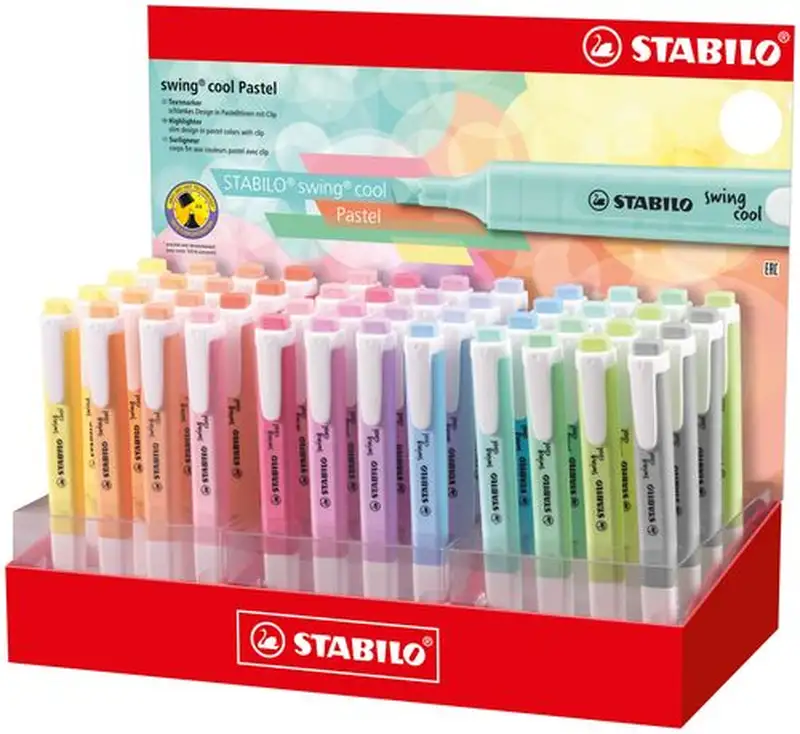 EXP 48 MARCADORES FLUORESCENTES STABILO SWING COOL PASTEL