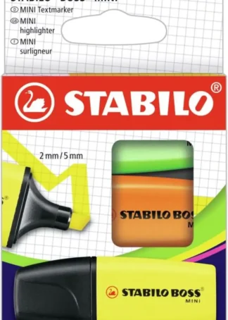 ESTUCHE 3 MARCADORES STABILO BOSS MINI