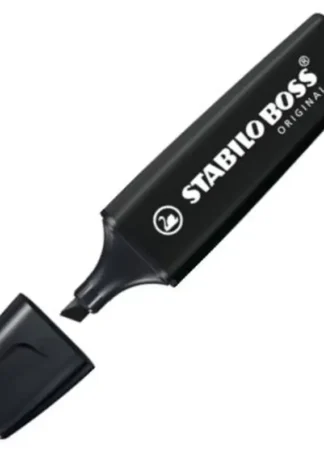 C/10 MARCADOR FLUORESCENTE NEGRO STABILO BOSS
