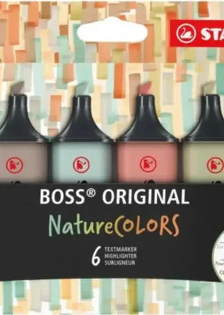ESTUCHE 6 ROTULADORES STABILO BOSS NATURE COLORS SURTIDOS