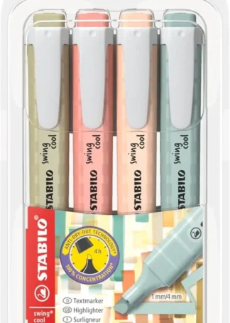 ESTUCHE 4 MARCADORES STABILO SWING COOL NATURECOLORS