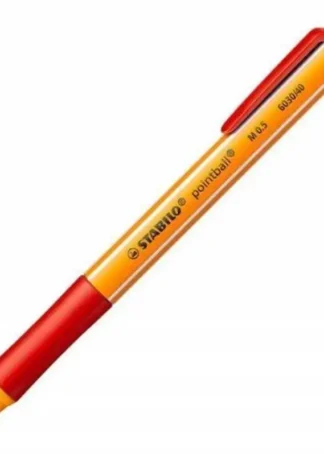 C/10 BOLIGRAFO STABILO POINTBALL COLORFUL ROJO PUNTA M 0.5