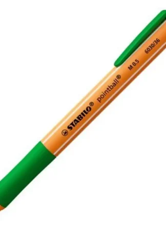 C/10 BOLIGRAFO STABILO POINTBALL COLORFUL VERDE PUNTA M 0.5