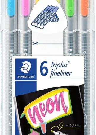 ESTUCHE 6 ROTULADORES TRIPLUS FINELINER 334 COLORES NEON