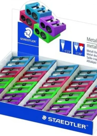 C/20 AFILALAPICES 2 USOS METALICO DE COLORES STAEDTLER