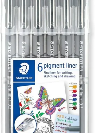 ESTUCHE 6 ROTULADORES CALIBRADOS 0,3MM COLORES SURTIDOS