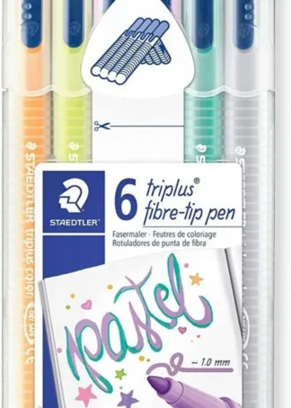 ESTUCHE 6 ROTULADORES TRIPLUS 323 COLORES PASTEL