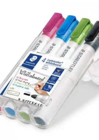 ESTUCHE 4 ROTULADORES LUMOCOLOR WHITEBOARD 351 COLORES SURT