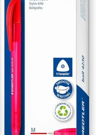 C/10 BOLIGRAFO RETRACTIL STAEDTLER BALL 4230 M ROJO