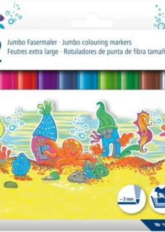 ESTUCHE 12 ROTULADOR GRUESO NORIS JUMBO 340 COLORES SURTID.